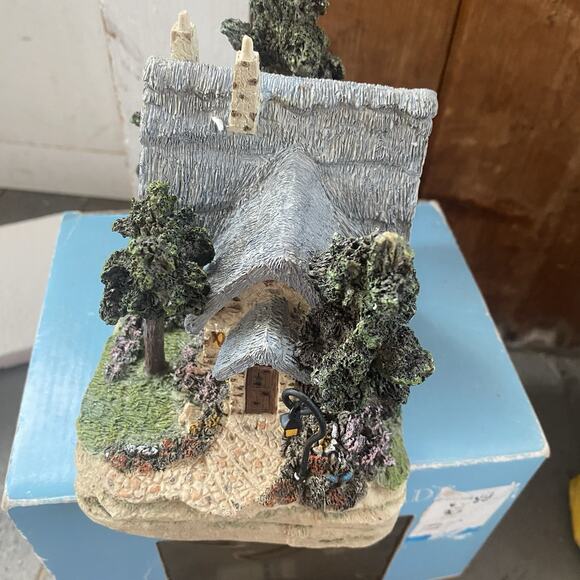 Vintage 2003 Thomas Kinkade Art Polyresin Clock With Led Light House Cottagecore - Picture 3 of 8